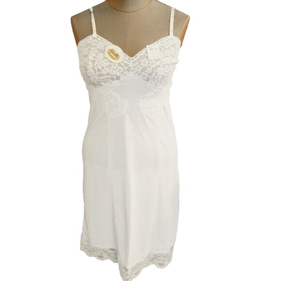 VTG RARE NWT 60s Vassarette Hollywood White Floral Lace Nightgown Lingerie